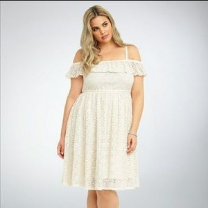 Torrid off white lace dress